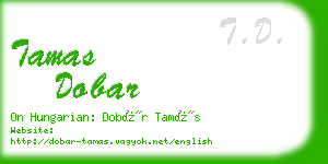 tamas dobar business card